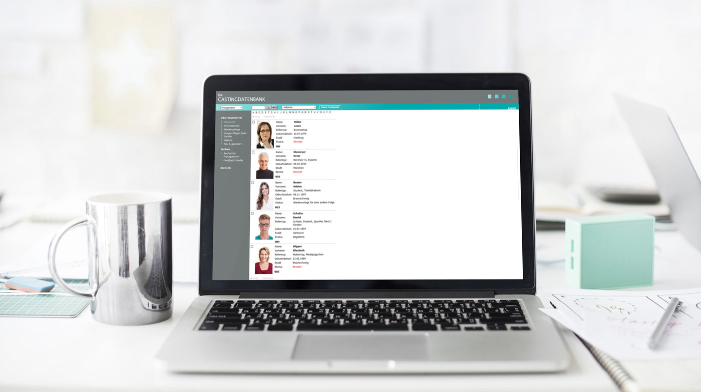 Arbeiten Sie effektiv und überall mit der Castingdatenbank von datenbanken24.